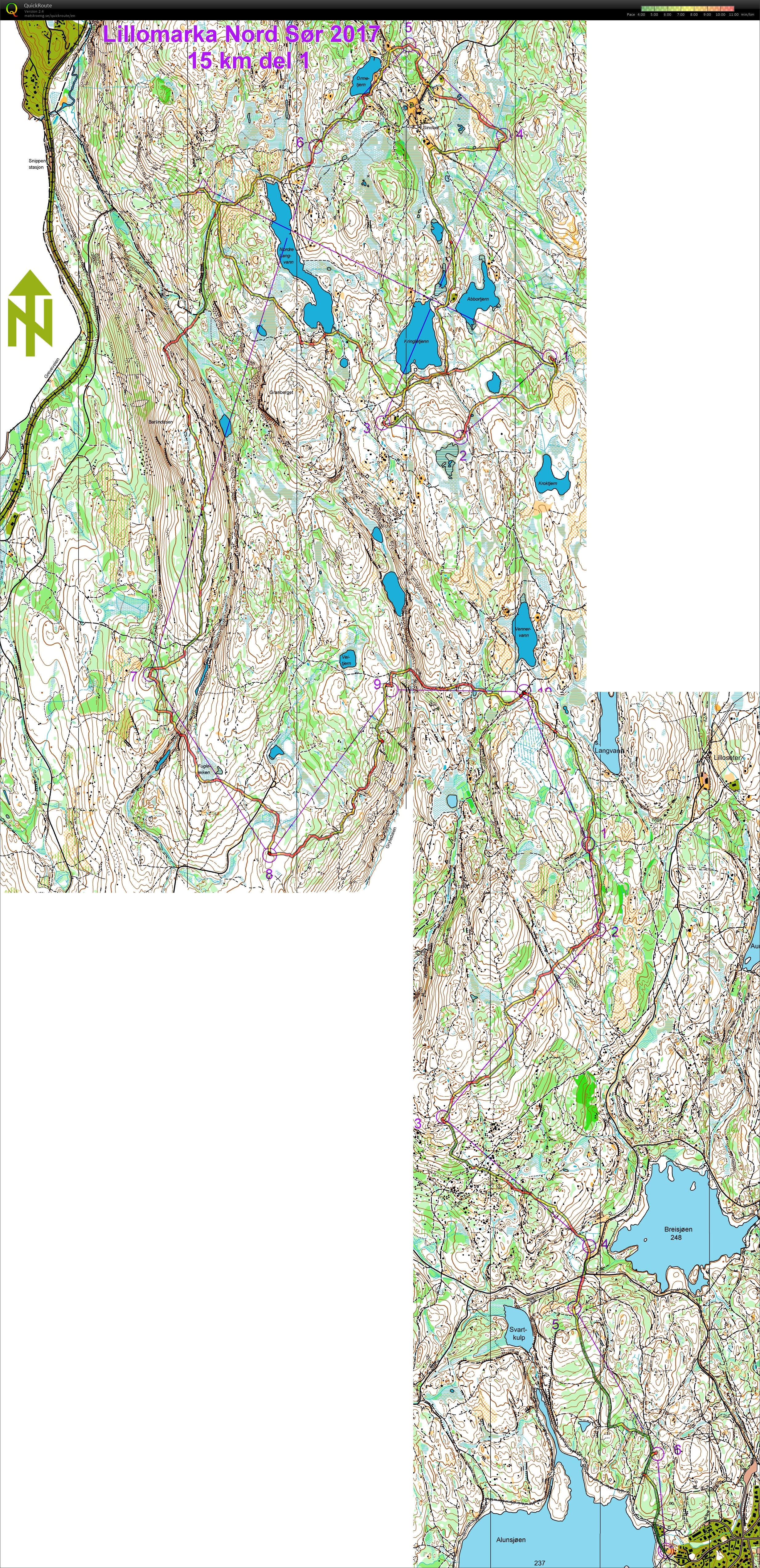 Lillomarka Nord/Sør 15km (2017-10-15)